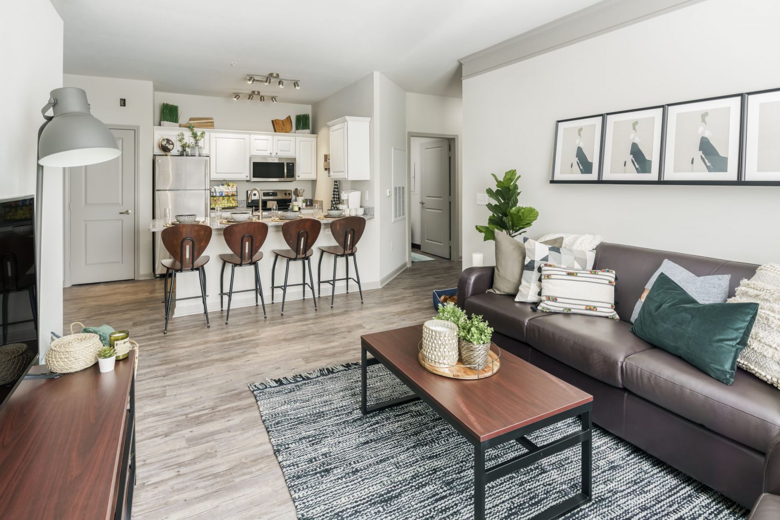 Kitchen and living room